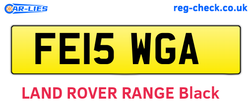 FE15WGA are the vehicle registration plates.