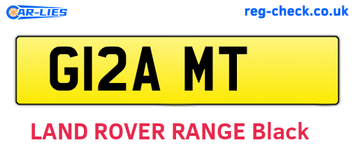 G12AMT are the vehicle registration plates.