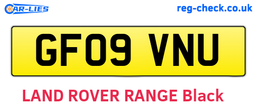 GF09VNU are the vehicle registration plates.