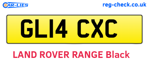 GL14CXC are the vehicle registration plates.