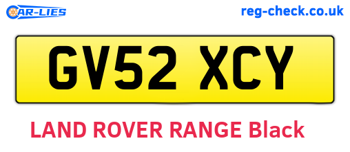 GV52XCY are the vehicle registration plates.