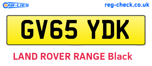 GV65YDK are the vehicle registration plates.