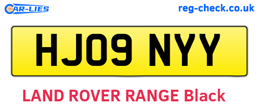 HJ09NYY are the vehicle registration plates.