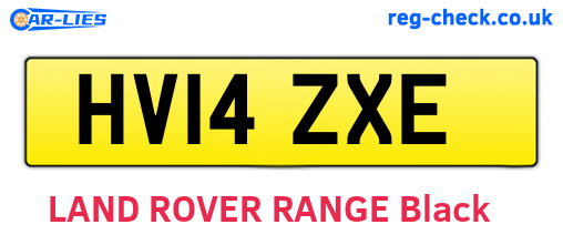 HV14ZXE are the vehicle registration plates.