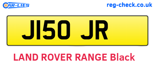 J15OJR are the vehicle registration plates.