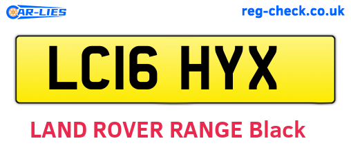 LC16HYX are the vehicle registration plates.