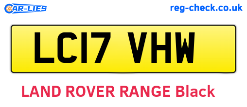 LC17VHW are the vehicle registration plates.