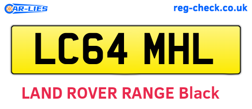 LC64MHL are the vehicle registration plates.