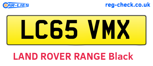 LC65VMX are the vehicle registration plates.