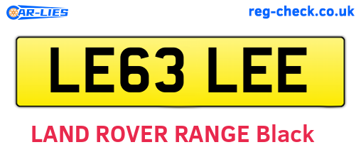 LE63LEE are the vehicle registration plates.