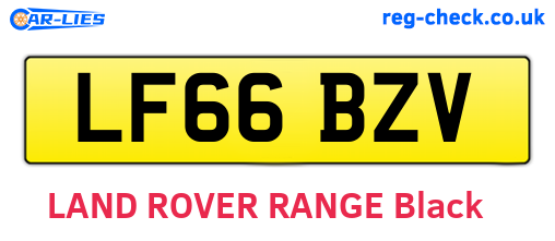 LF66BZV are the vehicle registration plates.