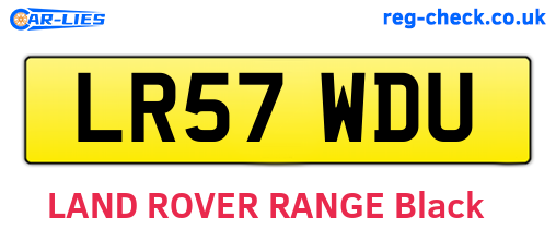LR57WDU are the vehicle registration plates.