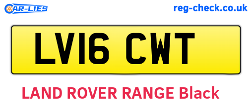 LV16CWT are the vehicle registration plates.