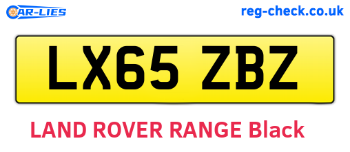 LX65ZBZ are the vehicle registration plates.