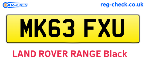 MK63FXU are the vehicle registration plates.