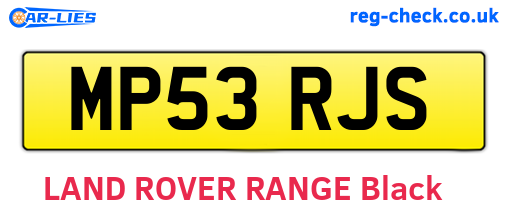 MP53RJS are the vehicle registration plates.