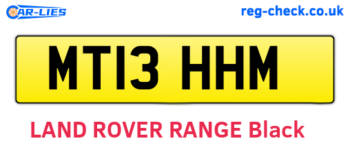 MT13HHM are the vehicle registration plates.