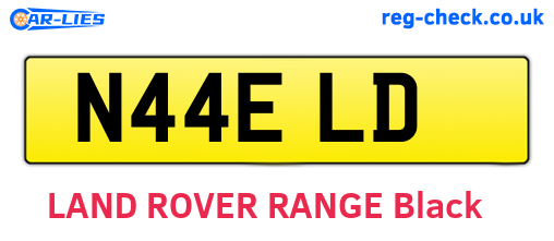 N44ELD are the vehicle registration plates.