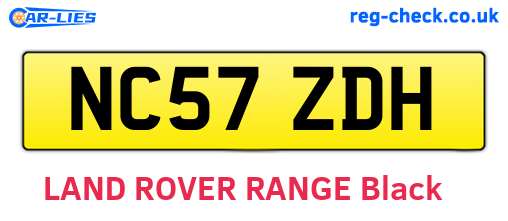 NC57ZDH are the vehicle registration plates.