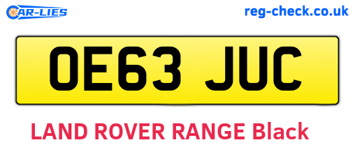 OE63JUC are the vehicle registration plates.