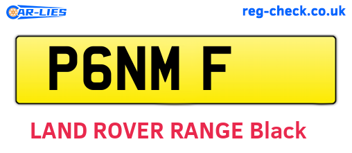 P6NMF are the vehicle registration plates.