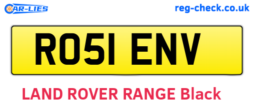 RO51ENV are the vehicle registration plates.
