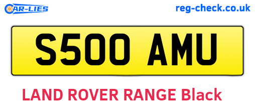 S500AMU are the vehicle registration plates.