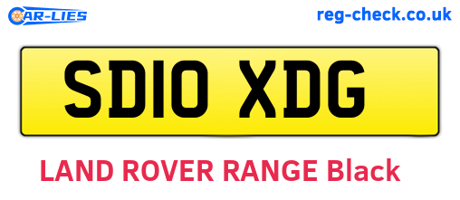 SD10XDG are the vehicle registration plates.