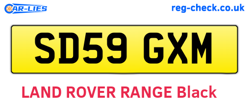 SD59GXM are the vehicle registration plates.