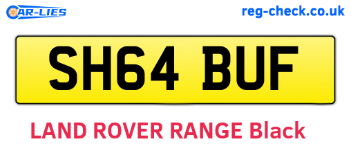 SH64BUF are the vehicle registration plates.