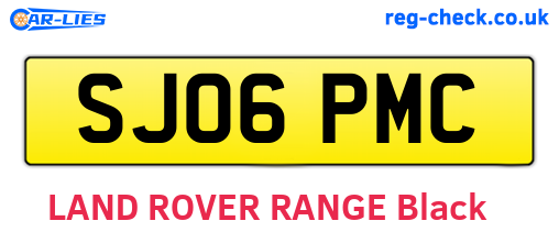 SJ06PMC are the vehicle registration plates.