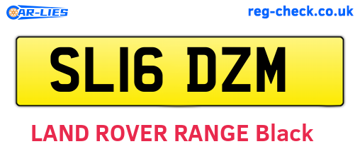 SL16DZM are the vehicle registration plates.