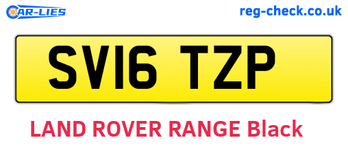 SV16TZP are the vehicle registration plates.