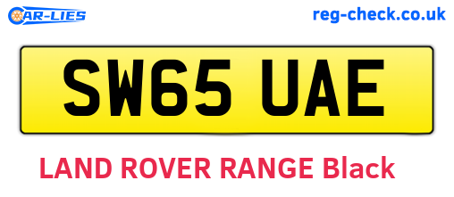 SW65UAE are the vehicle registration plates.