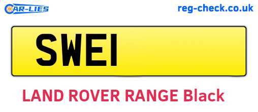 SWE1 are the vehicle registration plates.