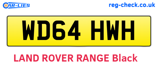 WD64HWH are the vehicle registration plates.