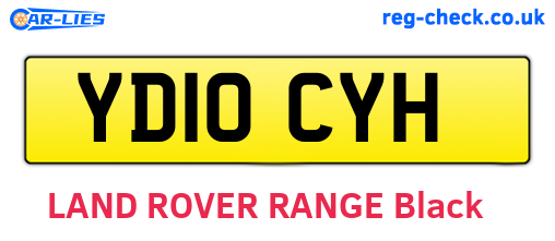 YD10CYH are the vehicle registration plates.