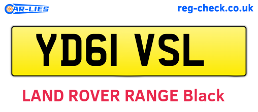 YD61VSL are the vehicle registration plates.
