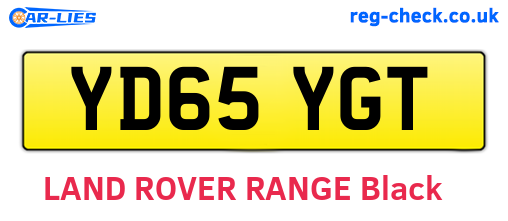 YD65YGT are the vehicle registration plates.