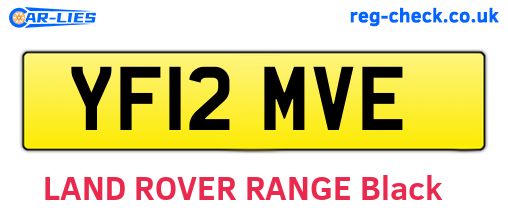 YF12MVE are the vehicle registration plates.