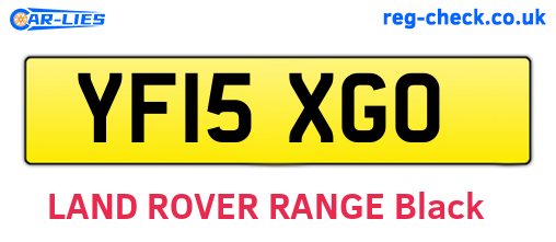 YF15XGO are the vehicle registration plates.