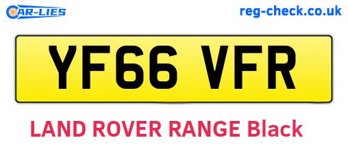 YF66VFR are the vehicle registration plates.