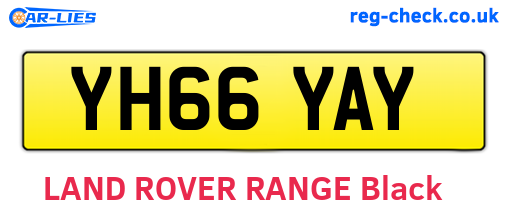YH66YAY are the vehicle registration plates.