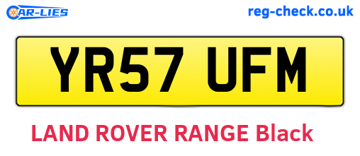 YR57UFM are the vehicle registration plates.