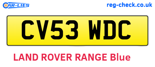 CV53WDC are the vehicle registration plates.