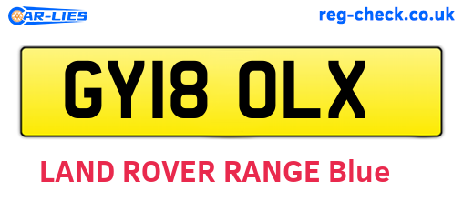GY18OLX are the vehicle registration plates.