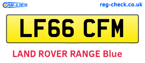 LF66CFM are the vehicle registration plates.