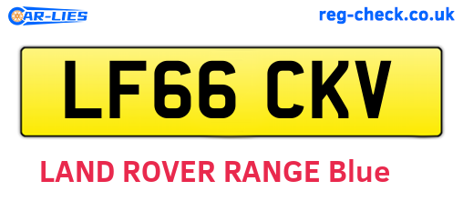 LF66CKV are the vehicle registration plates.