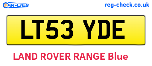 LT53YDE are the vehicle registration plates.