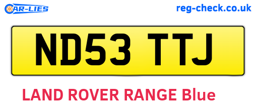 ND53TTJ are the vehicle registration plates.